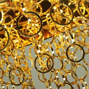 American Style Chandeliers Fabric <b>Shade</b> Retro Pendant <b>Lighting</b> for Home Living Room - Product Image 3