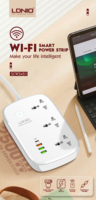 LDNIO SCW3451 NOUVEAU 2500W 250V Wifi Smart Prise Universelle avec Prise US UK EU avec Contrôle Vocal USB Multiprises