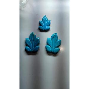 Turquesa natural azul en forma de hoja de 30x50mm, piedra preciosa de turquesa azul, turquesa azul suelta, turquesa natural para joyería - Product Image 4