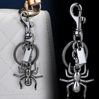 Porte-clés personnalisé en alliage d'araignée, style vintage, avec plaque vierge à graver au laser, breloque de sac en métal, cadeau promotionnel d'entreprise