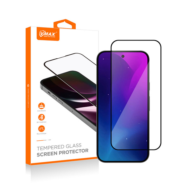 2.5D Full Coverage High Clear with Black Edge Mobile Phone Tempered Glass Screen Protector for Google Pixel 10 Pro XL 9 8 11