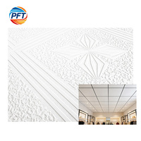 Placas de Techo de PVC Cuadradas Modernas, Insonorizadas e Ignífugas, Clase 24x24, Montaje Suspendido/Enrasado para Apartamentos, Centros Comerciales y Hoteles