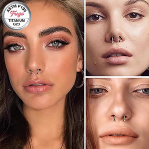 <span class=keywords><strong>Piercing</strong></span> Freya G23 de Titanio para Nariz, Septum, Oreja, Ceja, Labio, Hélix, <span class=keywords><strong>Tragus</strong></span>, Aros de 14G y 16G, Joyería para Piercings - Product Image 6