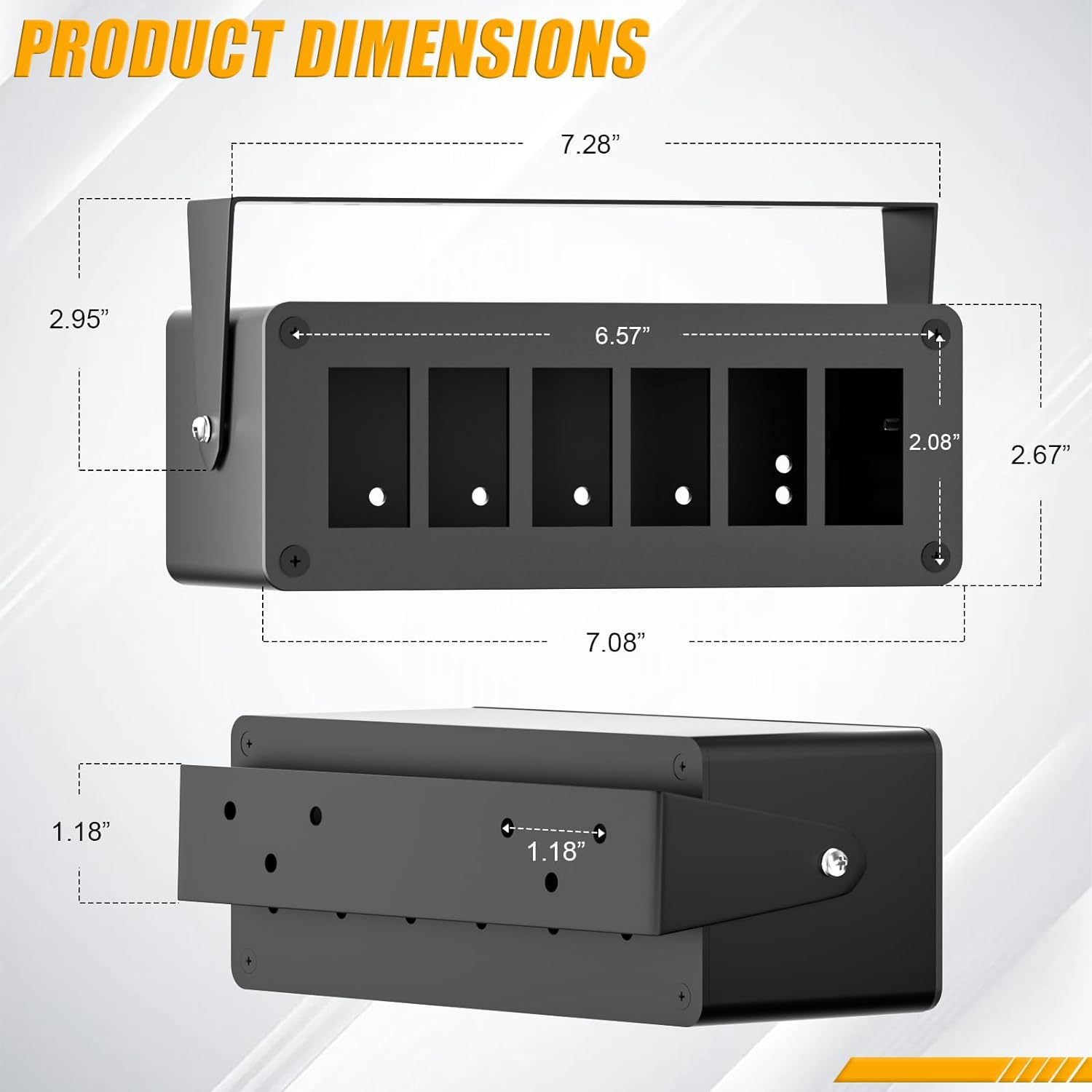 Produktbild von Rocker Switch Panel Shell Holder 2 Way Kippschalter Shell