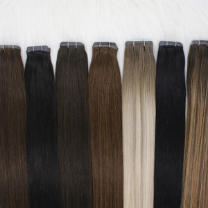 <span class=keywords><strong>Extensiones</strong></span> de trama de pelo de riel plano, ombré, rubio ceniza, <span class=keywords><strong>Balayage</strong></span>, ruso, Remy, venta al por mayor de fábrica - Product Image 2