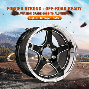 <span class=keywords><strong>ล้อ</strong></span>ฟอร์จ <span class=keywords><strong>KSR</strong></span> Off-Road สีดำเงาขอบขัดเงา ขนาด 16 17 18 19 20 21 22 23 24 นิ้ว แบบกำหนดเอง ET PCD CB สำหรับ Ford Bronco และอื่นๆ - Product Image 2