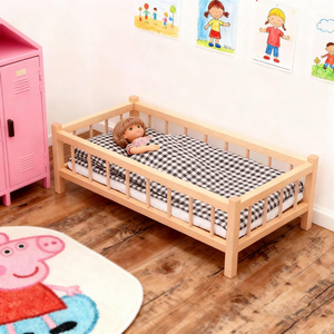 <span class=keywords><strong>Cuna</strong></span> de <span class=keywords><strong>Madera</strong></span> de Simulación para <span class=keywords><strong>Muñecas</strong></span>, Cama Infantil para Juegos de Rol - Product Image 4
