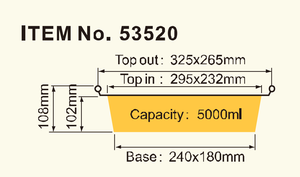 ถาดฟอยล์อะลูมิเนียมแบบใช้แล้วทิ้ง ขนาด 5000 มล. 325x265x108 มม. แบบลึกพิเศษ สำหรับย่างไก่งวง บาร์บีคิว จัดเลี้ยง <span class=keywords><strong>บุฟเฟ่ต์</strong></span> ปาร์ตี้ - Product Image 4