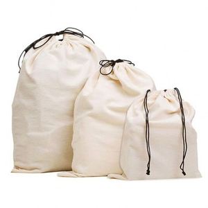 Bolsa de Algodón Orgánico Transpirable para Zapatos, con Cuerda Organizadora Reutilizable, Tipo Mochila de Juguete Promocional - Product Image 2
