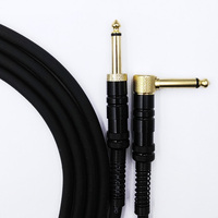Câble de liaison court pour guitare, doré, 12 pouces, 6,35 mm TS Mono Double Angle, pour distributeur de magasin de musique, marque privée