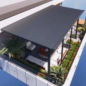 Recién llegado, aislamiento térmico y toldo de aleación de aluminio impermeable con panel de <span class=keywords><strong>gran</strong></span> pared para cubiertas de patio al aire libre, pérgola - Product Image 5