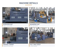 Machine de laminage électrique automatique haute précision, ligne de revêtement uniforme pour films PE et PP, pour papier et feuille d'aluminium, 200 m/min