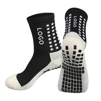 Vente en gros de chaussettes de football en silicone avec logo personnalisé Chaussettes de football en tricot pour hommes, club de jeunes, école, équipe, entraînement de match