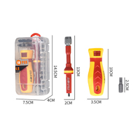 Kit de Tournevis à Isolation Magnétique 18 en 1 1000V, Embouts Magnétiques Plats Phillips Pozidriv Torx, Outils de Réparation pour Électricien