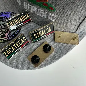 Wholesale mexican soft enamel lapel pin hat pins mexican surname hat pins for baseball