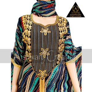 Modern Women's Long Maxi <b>Kaftan</b> Dress Fashionable Beauty Abaya Inspired India <b>Plus</b> <b>Size</b> Party Work Dress Rayon Fabric Seamless - Product Image 3