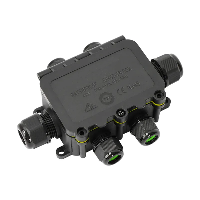 Outdoor Waterproof IP68 Junction Box Rainproof Flame Retardant Shell Soaked Water Buried Underground Three-Way Hinge Connectors
