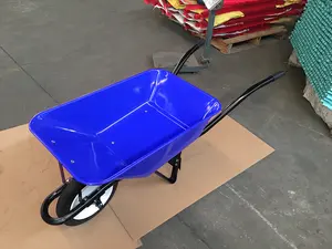 Carretilla industrial de doble rueda barata de China, venta al por mayor, carretilla resistente para construcción de jardín Uer