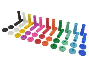11 צבעים מתכת קשיות סיליקון טיפים מכסה Fit עבור 6 מ"מ רחב נירוסטה קש שן מניעת התנגשות כיסוי צינורות