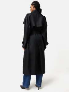 Cappotto Lungo da Donna in Cotone Pettinato 100%, Doppiopetto, Maxi <span class=keywords><strong>Soprabito</strong></span> con Cintura, OEM ODM Personalizzato, Vendita all'Ingrosso Diretta dalla Fabbrica - Product Image 3