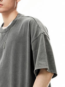 ผู้ผลิต S1262 เสื้อยืดทรงกล่องโอเวอร์ไซส์ ลายพิมพ์วินเทจ แฟชั่น ผ้าฝ้าย 100% 270 กรัม ลายเรียบ เสื้อยืดผู้ชาย - Product Image 3