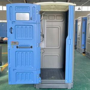 DXH-Grande toilette de camping préfabriquée intégrée, en plastique polyéthylène, toilettes publiques avec roues - Product Image 2