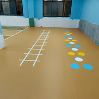 Runsure 22db Revêtement de sol sportif en PVC acoustique facile à nettoyer, substrat pour sol en bois pour salle de basket-ball, certifié EN 14904