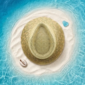 Chapeau de paille beige naturel avec ruban logo ajustable, idéal pour les fêtes, la plage, la pêche, les activités de plein air, le tourisme, les loisirs, et le quotidien. - Product Image 1