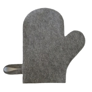 Heat-Resistant Waterproof Eco-Friendly Soft Felt Sauna Hat <b>Gloves</b> Mittens for Bathing Exfoliating Shower - Product Image 5