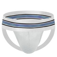 Sous-vêtements pour hommes personnalisés : Jockstrap d'entraînement pour hommes avec ceinture de 5 cm, en coton respirant, ceinture élastique, poche en nylon tissé texturé