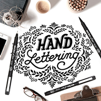 Stylos de calligraphie de qualité supérieure, 8 pièces, pour la lettre manuscrite, le dessin, la ligne, la calligraphie, stylo fineliner imperméable à l'eau, pigment, pour les fournitures artistiques