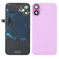 Pour iPhone 15 Pro Max Big Hole Couverture arrière de la batterie en verre avec trou de caméra pour remplacement avec aimant