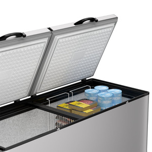 Defrost OEM/ODM Supported Energy Efficient Double Door Electric Deep <b>Freezer</b> Chest <b>Freezer</b> for Home Commercial Outdoor Hotel Use - Product Image 4