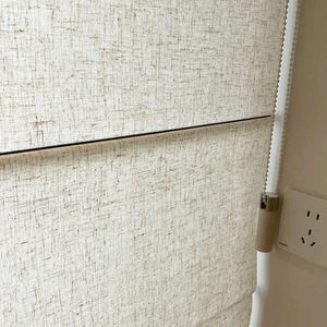 Persianas Romanas Motorizadas Personalizadas de Lino Natural, Persianas Opacas Estilo Zen Asiático, Tratamientos Eléctricos Inteligentes para Ventanas, <span class=keywords><strong>Precio</strong></span> Directo de Fábrica - Product Image 3