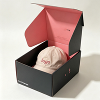 Boîtes d'expédition en carton personnalisées avec logo, boîte à chapeaux, boîte d'expédition rose pour cosmétiques, ensemble de cosmétiques, emballage pour soins de la peau, boîtes en carton ondulé