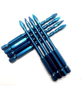 Jeu de forets pour verre Apex 6 mm, pointe en carbure allié avec 4 tranchants, forets à tête de lance croisée pour carrelage céramique et verre - Product Image 3