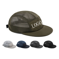 Gorra de Golf Deportiva de 5 Paneles, de Malla de Nailon, con Logotipo Bordado en 3D Personalizado, Ligera, Suave y sin Estructura, para Campamento y Actividades al Aire Libre, Venta al Por Mayor