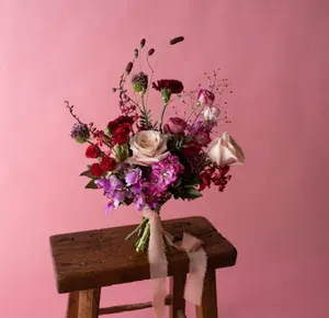 DKB – Bouquet de fleurs artificielles en cascade pour mariage, arrangement de fleurs, Style automne hiver printemps été