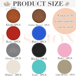 Custom Leather <b>Drink</b> <b>Coasters</b> - Thick Soft PU Leather Heat Resistant Table Mats for Coffee, Tea, Bar, or Promotional Gifts - Product Image 2