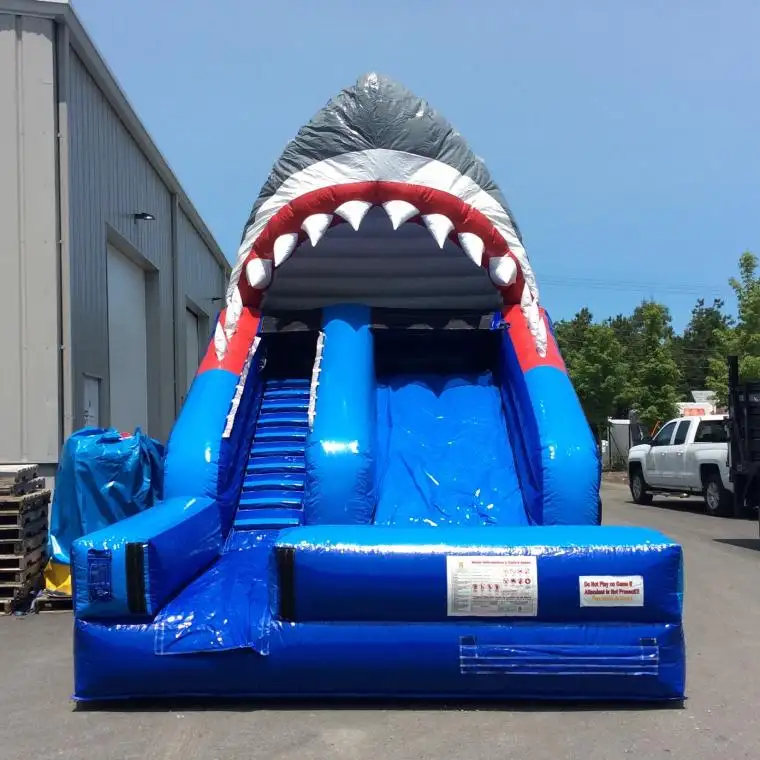 वाणिज्यिक पीवीसी inflatable पानी स्लाइड वाणिज्यिक स्विमिंग पूल विशाल inflatable पानी स्लाइड वयस्क शार्क स्लाइड