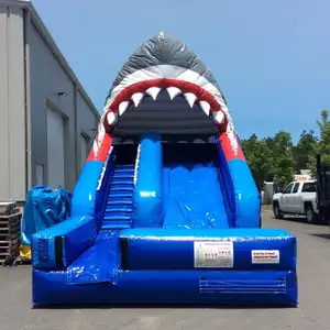 Commercial PVC Inflatable Water Slide Commercial Swimming Pool Giant Inflatable Water Slide Adult Shark Slide