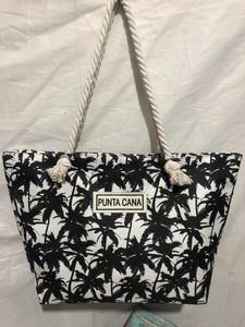 Sac de plage à imprimé logo personnalisé Souvenirs de voyage Sac fourre-tout imprimé <span class=keywords><strong>plante</strong></span> tropicale bord de mer été Grand sac de plage - Product Image 5