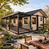 Maisons préfabriquées modulaires pour projets d'aménagement adaptable : salles de thé, jardins, salons, cafés culturels et hôtels