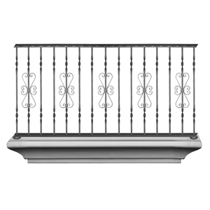 Balustre carré massif de style classique de haute qualité, noir, pour balcon, décoration intérieure, balustre d'<span class=keywords><strong>escalier</strong></span> en fer forgé pour <span class=keywords><strong>escalier</strong></span> - Product Image 3
