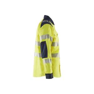 BLAKLADER - 323915173389S Multinorm Hi-vis <b>shirt</b> Yellow/Navy blue - EAN 7330509730287 <b>FLAME</b> RESISTANT WORKWEAR - Product Image 4
