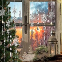Décoration de Noël en acrylique en gros, pendentif transparent à suspendre pour sapin de Noël