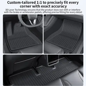 Hot Selling Fully Enclosed Carpet Mat Interior Gadget Floor Mats For Tesla Model 3 Car Floor Mats 6-Piece Set