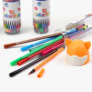 12 Color Markers Alcohol Felt Color Pen Manga Sketching Markers Art School Supplies Drawing Set School Supplies