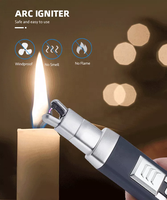 Mini allume-barbecue Portable Rechargeable par USB briquet électrique sans flamme coupe-vent étanche Protection contre la mise hors tension automatique