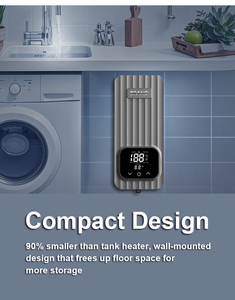 Calentador de Agua Instantáneo sin Tanque de 3.5kW/5.5kW, con Certificación CE, Funcionamiento Silencioso, para Dormitorio, Baño Adjunto, Ducha Eléctrica - Product Image 4